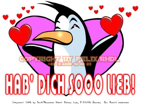 Cartoon: Penguine Love 02 (medium) by FeliXfromAC tagged nice,animals,tiere,tier,stockart,logos,sympathiefiguren,mascots,wallpapers,characters,characterdesign,figuren,hey,melde,dich,whimsical,felix,alias,design,line,red,love,herzen,beziehung,aachen,pinguin,penguine,greeting,card,
