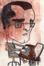 Cartoon: buerohengst (small) by illustrita tagged boring job wok office computer man mann suit glasses brain dead
