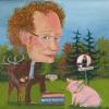Cartoon: Eiken (small) by illustrita tagged man animals tiere wald wood pig schwein