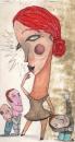 Cartoon: Red Hot (small) by illustrita tagged cartoon,women,office,red,hair,admire,vain,girl,frau,beziehung,sex,mann,man,love,character
