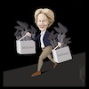 Cartoon: UvdL Shopping Queen (small) by Jo Drathjer tagged ursula,von,der,leyen,berater,mckinsey,skandal,budget,honorar