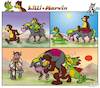Cartoon: Lilli und Marvin - Esel und Kuh (small) by salinos tagged lilli,marvin,esel,kuh,wandern,reiten,griechenland