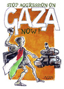 Cartoon: STOP IT NOW!! (small) by AGRA tagged gaza,palestine,middle,west