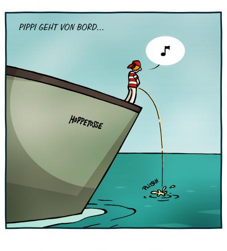 Cartoon: Pippi geht von Bord (medium) by volkertoons tagged cartoon,volkertoons,hoppetosse,schiff,schiffen,pissen,pinkeln,strullen,wasser,ship,seemann,matrose,pipi,pippi,langstrumpf,astrid,lindgren,kinder,fernsehen,tv,kinderbuch,buch,literatur,book,children,sweden,schweden,natur,nature,hoppetosse,boot,schiff,schiffen,pissen,pinkeln,strullen,urinieren,pipi,pippi langstrumpf,astrid lindgren,kinderbuch,literatur,fernsehen,fernsehsendung,kinderfernsehen,pippi,langstrumpf,astrid,lindgren