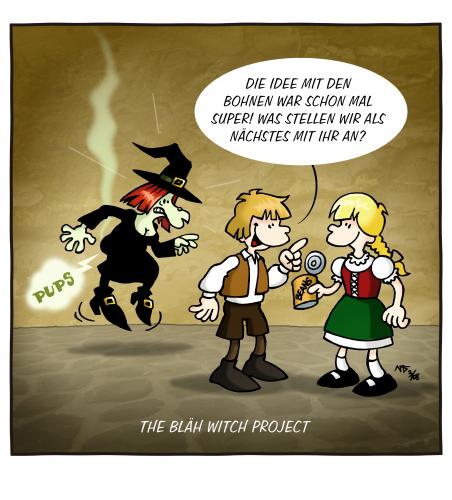 Cartoon: The Bläh Witch Project (medium) by volkertoons tagged cartoons,volkertoons,märchen,fairy,tales,hänsel,und,gretel,hexe,blair,witch,project,bohnen,beans,furz,furzen,pups,pupsen,fart,film,kino,movie,parodie,persiflage,blair witch project,hexe,magie,zauber,kinofilm,kino,film,grusel,horror,horrorfilm,gretel,hänsel,hänsel und gretel,märchen,furzen,pups,pupsen,parodie,unterhaltung,blähung,körper,bohnen,ernährung,essen,blair,witch,project,und