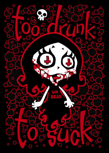 Cartoon: Too Drunk To Suck (medium) by volkertoons tagged volkertoons,nosfera,vampir,vampire,vampires,vampiress,vicious,böse,vampöse,evil,bad,blut,blood,fangs,mädchen,girl,punk,rock,dead,kennedys,alkohol,alcohol,drink,drunk