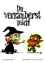 Cartoon: Du verzauberst mich! (small) by volkertoons tagged volkertoons,cartoon,comic,karte,grußkarte,greeting,card,hexe,witch,gnom,goblin,zauberei,sorcery,hexerei,witchcraft,verzaubern,bewitch,lustig,spaß,humor,fun,funny