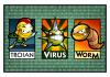 Cartoon: Troian Virus Worm (small) by volkertoons tagged volkertoons virus worm wurm troian trojaner pc mac computer matrix
