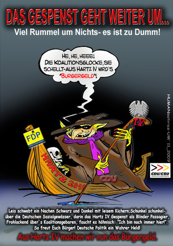 Cartoon: Gegen Hartz IV und Bürgergeld (medium) by cartoonist_egon tagged hartz,iv,bürgergeld,soziales