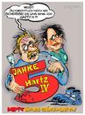 Cartoon: Jubiläum Hartz IV wird  V!! (small) by cartoonist_egon tagged hartz,iv,5jahre,politik,soziales
