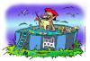 Cartoon: toonPOOL (small) by cartoonist_egon tagged pool,water,caricature