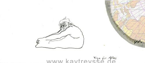 Cartoon: Yoga für Atlas (medium) by lejeanbaba tagged paschimottasana,atlas,yoga,easy,relax