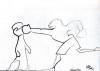 Cartoon: Aufsmaultier (small) by lejeanbaba tagged animals,tiere,gewalt