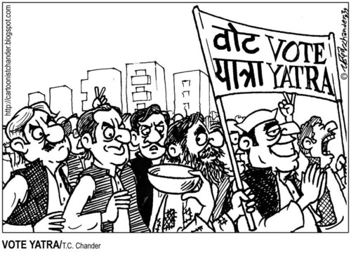 Cartoon: Voteyatra (medium) by Chander  tagged beggers
