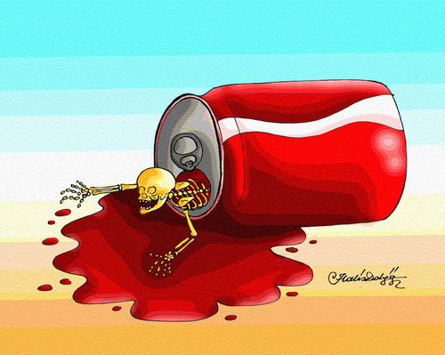 Cartoon: Coke  Cola (medium) by halisdokgoz tagged coke,cola