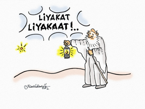 Cartoon: Merit Merit Liyakat Liyakaat (medium) by halisdokgoz tagged liyakaat,liyakat,merit