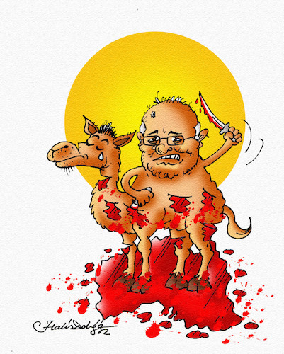 Cartoon: Scott Morrison (medium) by halisdokgoz tagged scott,morrison,the,killing,of,camels,australia