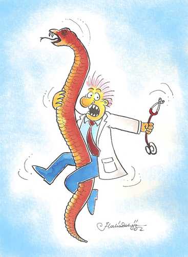 Cartoon: snake and doctor (medium) by halisdokgoz tagged snake,and,doctor