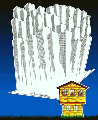 Cartoon: Urbanization (medium) by halisdokgoz tagged urbanization