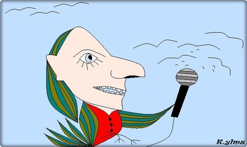 Cartoon: Announcer (medium) by KenanYilmaz tagged announcer