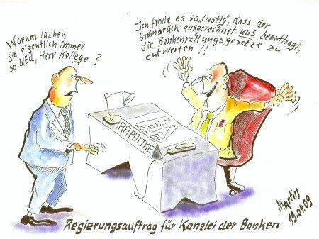 Cartoon: Bankenrettungsgesetze (medium) by quadenulle tagged bankenrettungsgesetze
