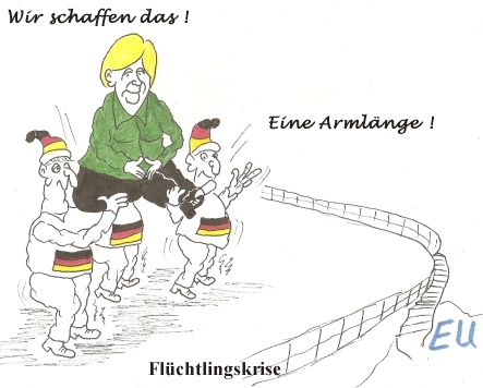 Cartoon: Flüchtlingskrise (medium) by quadenulle tagged merkel,flüchtlinge,krise,europa,eu,politik