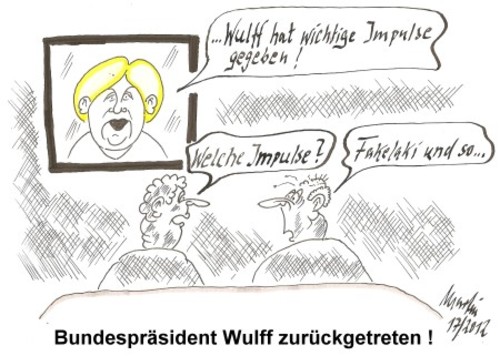 Cartoon: Rücktritt II (medium) by quadenulle tagged cartoon