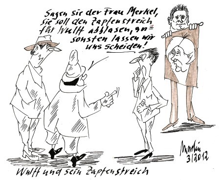 Cartoon: Zapfenstreich (medium) by quadenulle tagged cartoon
