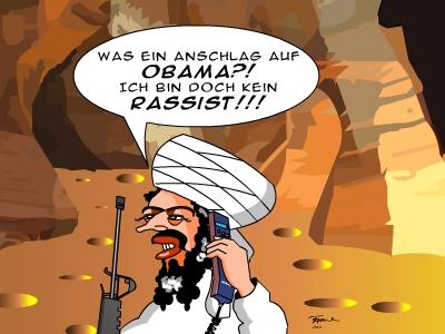Cartoon: Neulich in Kandahar (medium) by Tricomix tagged obama,osama,ben,laden,höhlensystem,afganistan,usa,satelittentelefon