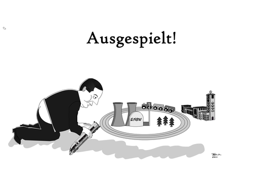 Cartoon: The Game is over Mr. Mappus (medium) by Tricomix tagged demokratie,wahlen,atom,akw,stuttgart21,landtagswahl,machtwechsel,fdp,spd,gruene,cdu,mappus,stuttgart