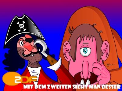 Cartoon: ZDF Fans (medium) by Tricomix tagged tv,zdf,zweites,deutsches,fernsehen,lerchenberg,sender