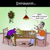 Cartoon: Extrawurst (small) by Tricomix tagged essen,pilzsuppe,ehefrau,frau,tod,vergiftet,nicht,bekömmlich