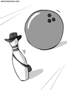 Cartoon: Indiana Jones (small) by Ahmedfani tagged indiana,jones,bowling,pin