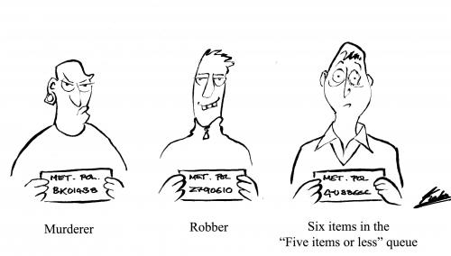 Cartoon: Crimes Against Society (medium) by pinkhalf tagged cartoon,man,crime