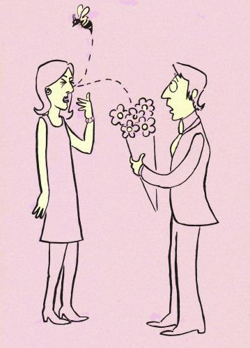 Cartoon: Love Hurts (medium) by pinkhalf tagged cartoon,man,woman,love,romance,valentine
