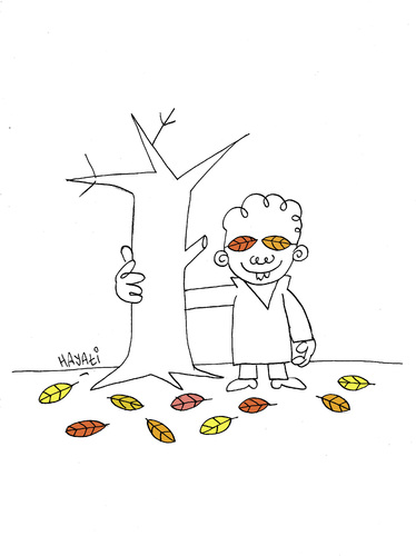 Cartoon: autumn (medium) by Hayati tagged herbst,sonbahar,jahreszeit,blatt,baum,brille,natur,wald,hayati,boyacioglu,berlin,herbst,sonbahar,jahreszeit,blatt,baum,brille,natur,wald,hayati,boyacioglu,berlin