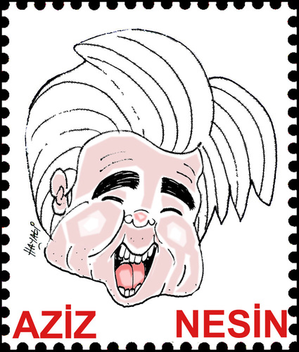 Cartoon: AZIZ NESIN (medium) by Hayati tagged berlin,boyacioglu,hayati,istanbul,humorist,humor,mizah,satiriker,nesin,aziz