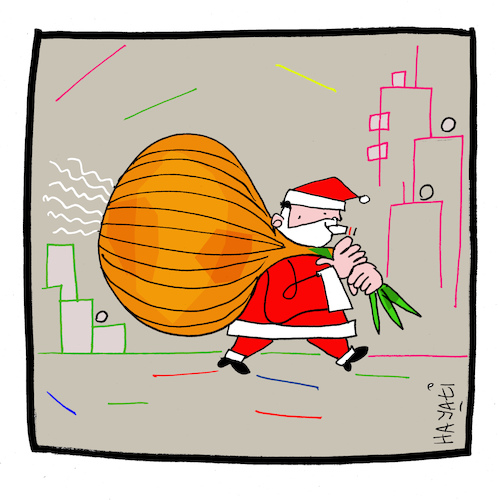 Cartoon: Frohes Fest (medium) by Hayati tagged noel,baba,weihnachtsmann,weihnachten,weihnachtsfest,christfest,silvester,yeniyil,yilbasi,onion,zwiebel,sogan,cartoon,karikatur,hayati,boyacioglu,berlin,noel,baba,weihnachtsmann,weihnachten,weihnachtsfest,christfest,silvester,yeniyil,yilbasi,onion,zwiebel,sogan,cartoon,karikatur,hayati,boyacioglu,berlin