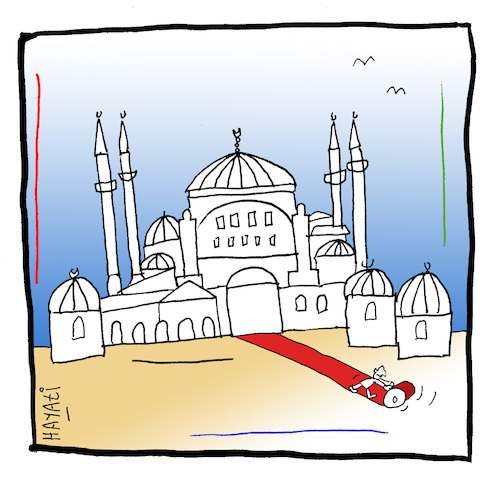 Cartoon: Hagia Sofia Moschee (medium) by Hayati tagged hagia,sofia,ayasoyfa,aya,sophia,sofya,cami,müze,politik,policy,siyaset,karikatur,hayati,boyacioglu,hagia,sofia,ayasoyfa,aya,sophia,sofya,cami,müze,politik,policy,siyaset,karikatur,hayati,boyacioglu