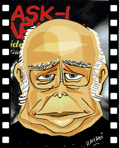 Cartoon: Halit Refig (medium) by Hayati tagged halit,refig,istanbul,57,regisseur,yönetmen,türkei,yorgun,savasci,aski,memnu,hayati,boyacioglu,prominent,turkish,film,director