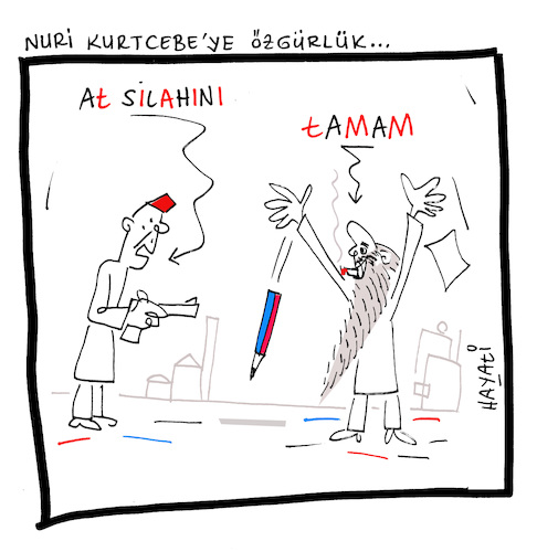 Cartoon: Majestätsbeleidigung (medium) by Hayati tagged nuri,kurtcebe,majestaetsbeleidigung,gaddar,davut,meinungsfreiheit,yalova,tuerkei,cartoon,hayati,boyacioglu,berlin,nuri,kurtcebe,majestaetsbeleidigung,gaddar,davut,meinungsfreiheit,yalova,tuerkei,cartoon,hayati,boyacioglu,berlin