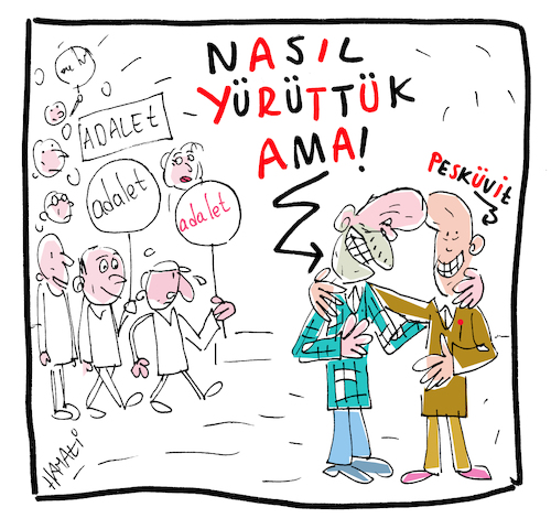 Cartoon: Nach dem Gerechtigkeitsmarsh (medium) by Hayati tagged gerechtigkeitsmarsch,kemal,kilicdaroglu,erdogan,devlet,bahceli,akp,chp,mhp,ankara,istanbul,hayati,boyacioglu,karikatur,gerechtigkeitsmarsch,kemal,kilicdaroglu,erdogan,devlet,bahceli,akp,chp,mhp,ankara,istanbul,hayati,boyacioglu,karikatur