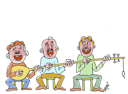 Cartoon: Saz (medium) by Hayati tagged saz,langhalslaute,musik,asik,ozan,sair,hayati,boyacioglu,berlin,saz,langhalslaute,musik,asik,ozan,sair,hayati,boyacioglu,berlin