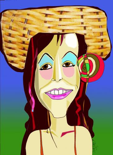 Cartoon: Sevcan Cerkez (medium) by Hayati tagged wonderwoman,from,cyprus,sevcan,cerkez,ceramic,artist