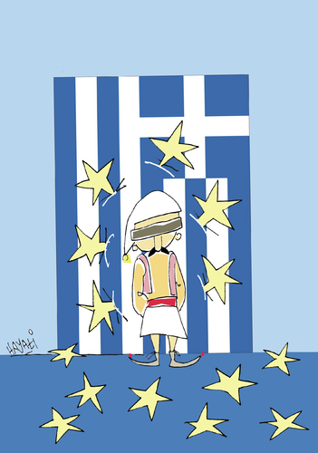 Cartoon: S.O.S. (medium) by Hayati tagged eu,euro,europa,griechenland,greece,yunanistan,krise,krisis,crisis,ekonomie,ekonomi,wirtschaft,athen,atina,brueksel,berlin,hayati,boyacioglu