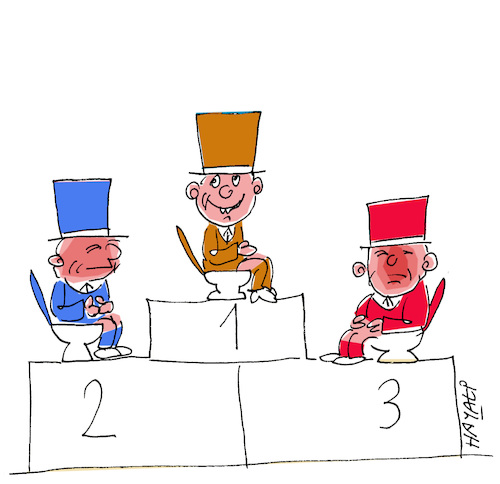 Cartoon: Wettbewerb (medium) by Hayati tagged politiker,wettbewerb,olimpiaden,cartoon,karikatur,hayati,boyacioglu,berlin,politiker,wettbewerb,olimpiaden,cartoon,karikatur,hayati,boyacioglu,berlin