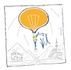 Cartoon: Erleichterung (small) by Hayati tagged erleichterung,sepetli,balon,baloon,gewicht,cartoon,hayati,boyacioglu,berlin