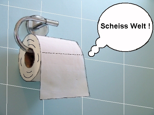 Cartoon: Scheiss Welt (medium) by sier-edi tagged welt,toilettenpapier,scheiss