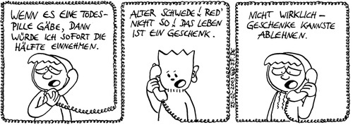 Cartoon: Telefonseelsorge (medium) by weltalf tagged melancholie,lebenslust,traurigkeit,depression,selbstmordgedanken