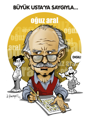 Cartoon: -OGUZ ARAL- PORTRAIT (medium) by donquichotte tagged ogz